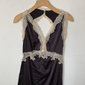 Elegant Y2K 90’s Black Lace Trim slip dress